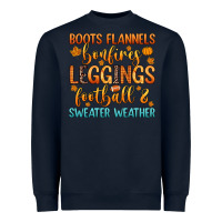 Navy boots flannels bonfires leggins football Heavyweight Sweatshirt - Zillion Design Studio