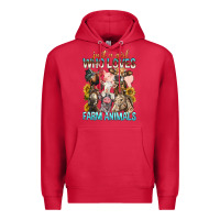 Cardinal Just A Girl Who Loves Farm Animals Premium Hoodie - BundleAndBundleShop