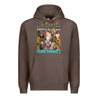Coffee Just A Girl Who Loves Farm Animals Premium Hoodie - BundleAndBundleShop