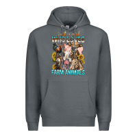 Rock Just A Girl Who Loves Farm Animals Premium Hoodie - BundleAndBundleShop