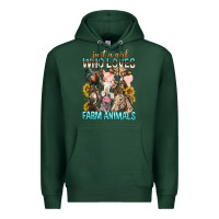 Sports Green Just A Girl Who Loves Farm Animals Premium Hoodie - BundleAndBundleShop