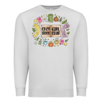 Dove Grey cozy book girl club Premium Sweatshirt - MaliasSmallBusiness