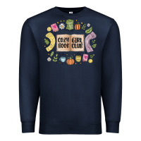 Navy cozy book girl club Premium Sweatshirt - MaliasSmallBusiness
