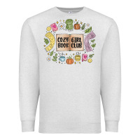 Oatmeal Heather cozy book girl club Premium Sweatshirt - MaliasSmallBusiness