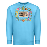 Ocean Blue cozy book girl club Premium Sweatshirt - MaliasSmallBusiness