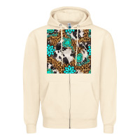 Sandshell western turquoise seamless pattern Zipper Hoodie - BundleAndBundleShop