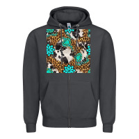 Smoke western turquoise seamless pattern Zipper Hoodie - BundleAndBundleShop