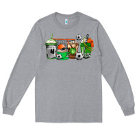 Heather Grey soccer coffee cups Long Sleeve Tee - AdoDesignShop