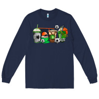 Navy soccer coffee cups Long Sleeve Tee - AdoDesignShop