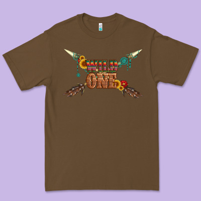 Wild One With Gemstone And Sunflower Premium Tee Designed By Artiststas
