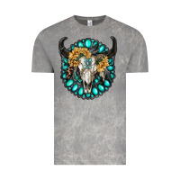 Cloud Rock gamestone with bull skull Vintage Tee - RanaPortraitStore