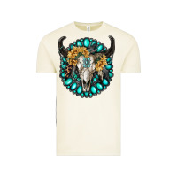 Vintage Arctic gamestone with bull skull Vintage Tee - RanaPortraitStore