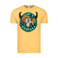 Vintage Mustard gamestone with bull skull Vintage Tee - RanaPortraitStore
