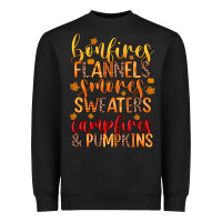 Black bonfires flannels s'mores campfires and pumpkins Heavyweight Sweatshirt - Zillion Design Studio