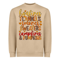 Mushroom bonfires flannels s'mores campfires and pumpkins Heavyweight Sweatshirt - Zillion Design Studio