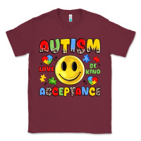 Burgundy autism acceptance Classic Tee - JahusDesignShop