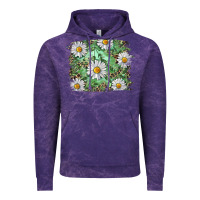 Cloud Purple Daisy leopard Vintage Hoodie - RanaPortraitStore