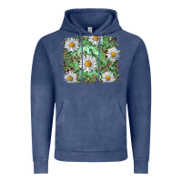 Vintage Denim Daisy leopard Vintage Hoodie - RanaPortraitStore