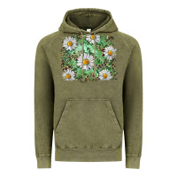 Vintage Olive Daisy leopard Vintage Hoodie - RanaPortraitStore