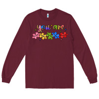Burgundy you are loved autism Long Sleeve Tee - JahusDesignShop