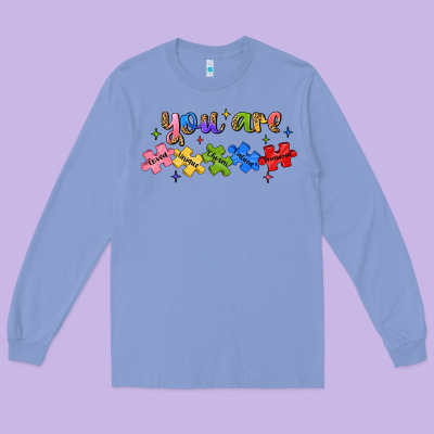You Are Loved Autism Long Sleeve Tee Designed By Jahusdesignshop