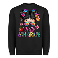 Black hello sixth grade kid Heavyweight Sweatshirt - texasbilliewilder