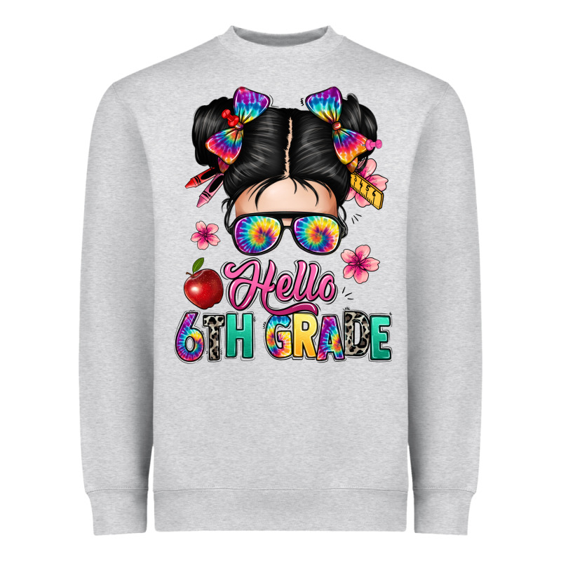 Hello Sixth Grade Kid Heavyweight Sweatshirt by texasbilliewilder | Teevron