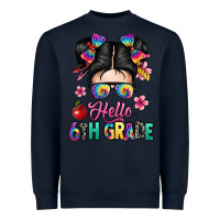 Navy hello sixth grade kid Heavyweight Sweatshirt - texasbilliewilder