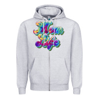 Heather Grey mom life Zipper Hoodie - JahusDesignShop