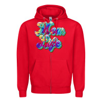 Red mom life Zipper Hoodie - JahusDesignShop