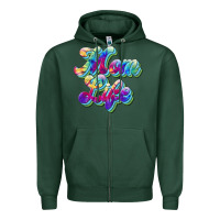 Sports Green mom life Zipper Hoodie - JahusDesignShop