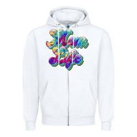 White mom life Zipper Hoodie - JahusDesignShop
