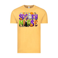 Vintage Mustard Halloween Spooky Nurse Vintage Tee - texasbilliewilder