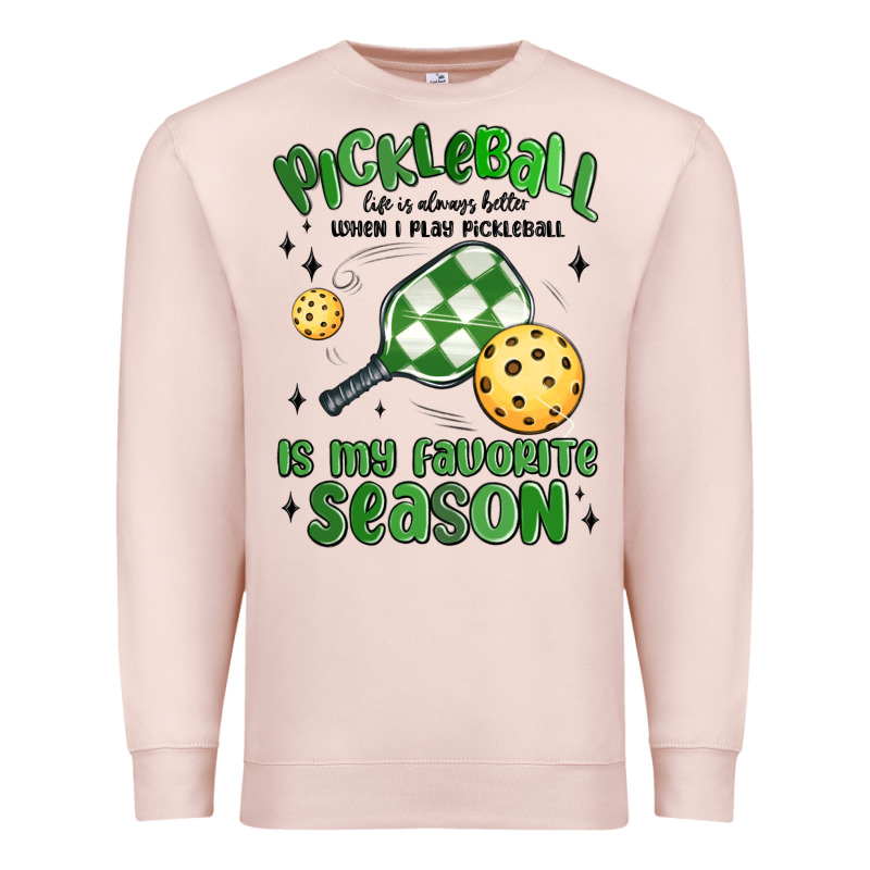 Pickleball Is My Favorite Season Premium Sweatshirt by MaliasSmallBusiness | Teevron