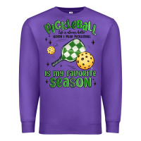 Purple pickleball is my favorite season Premium Sweatshirt - MaliasSmallBusiness