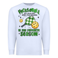 White pickleball is my favorite season Premium Sweatshirt - MaliasSmallBusiness