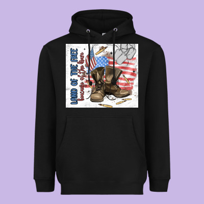 Land Of The Free Heavyweight Hoodie Designed By Maliassmallbusiness
