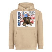 Mushroom land of the free Heavyweight Hoodie - MaliasSmallBusiness