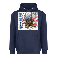 Navy land of the free Heavyweight Hoodie - MaliasSmallBusiness