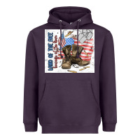 Plum land of the free Heavyweight Hoodie - MaliasSmallBusiness