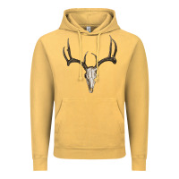 Vintage Mustard Deer Skull Vintage Hoodie - RanaPortraitStore