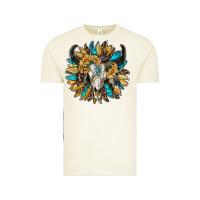 Vintage Arctic bull skull with sunflower Vintage Tee - RanaPortraitStore