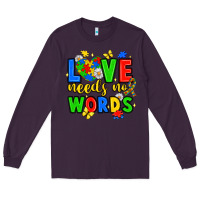 Plum love needs no words Long Sleeve Tee - JahusDesignShop