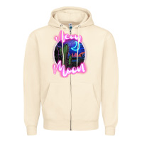 Sandshell neon moon Zipper Hoodie - JahusDesignShop