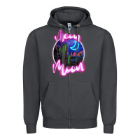 Smoke neon moon Zipper Hoodie - JahusDesignShop
