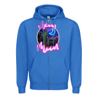 True Royal neon moon Zipper Hoodie - JahusDesignShop