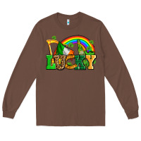 Chestnut lucky with st patricks elements Long Sleeve Tee - AdoDesignShop