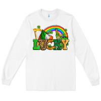 White lucky with st patricks elements Long Sleeve Tee - AdoDesignShop