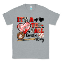 Heather Grey it's a tee ball kinda day Classic Tee - JahusDesignShop