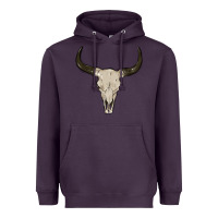 Plum cow skul Heavyweight Hoodie - MaliasSmallBusiness